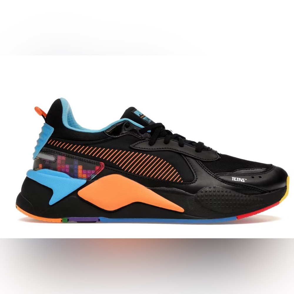 Puma x Tetris Black and Orange Sneakers